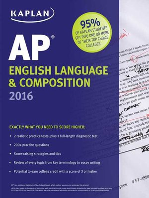 cover image of Kaplan AP English Language & Composition 2016
